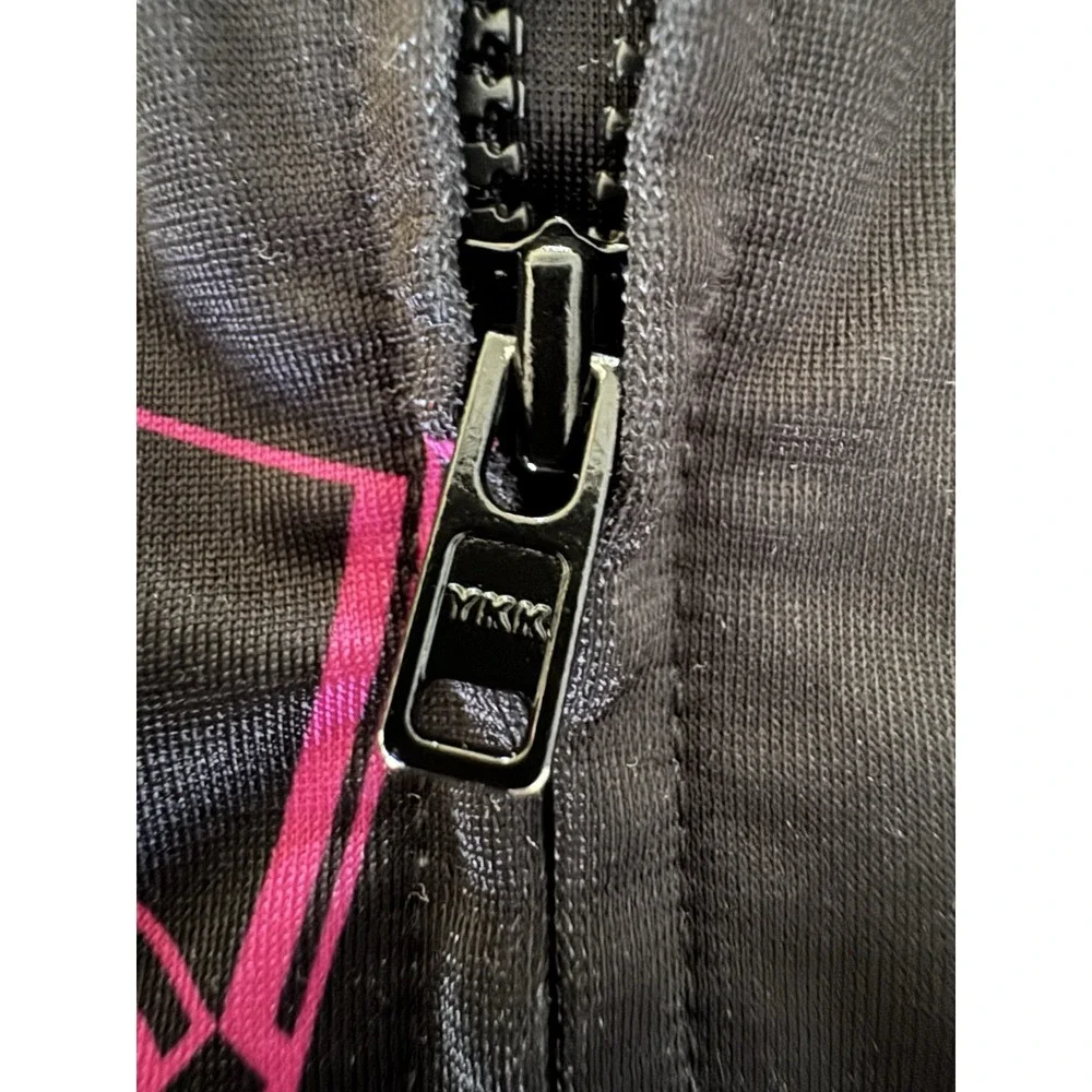 Adidas Baby Girls Jacket Sweater‎ Top 12M Infant Zip Up Black pink blue (B4)